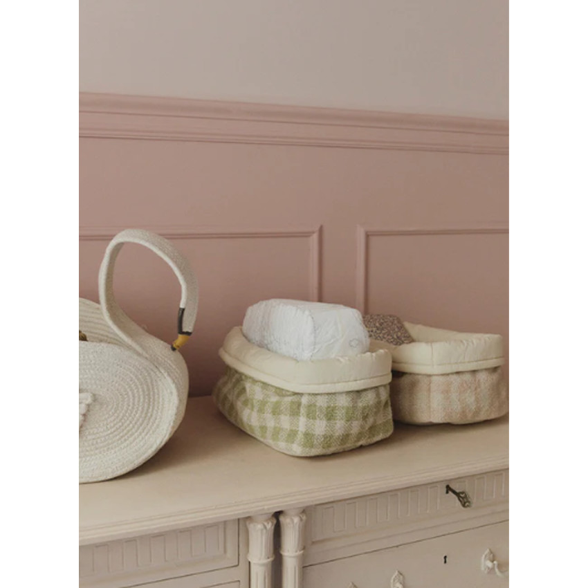 Mand gewatteerd 30x20x20cm Matcha 