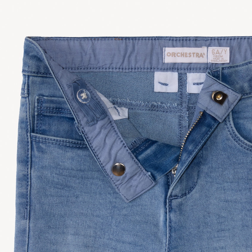 Skinny jeans in effen blauw voor meisjes 