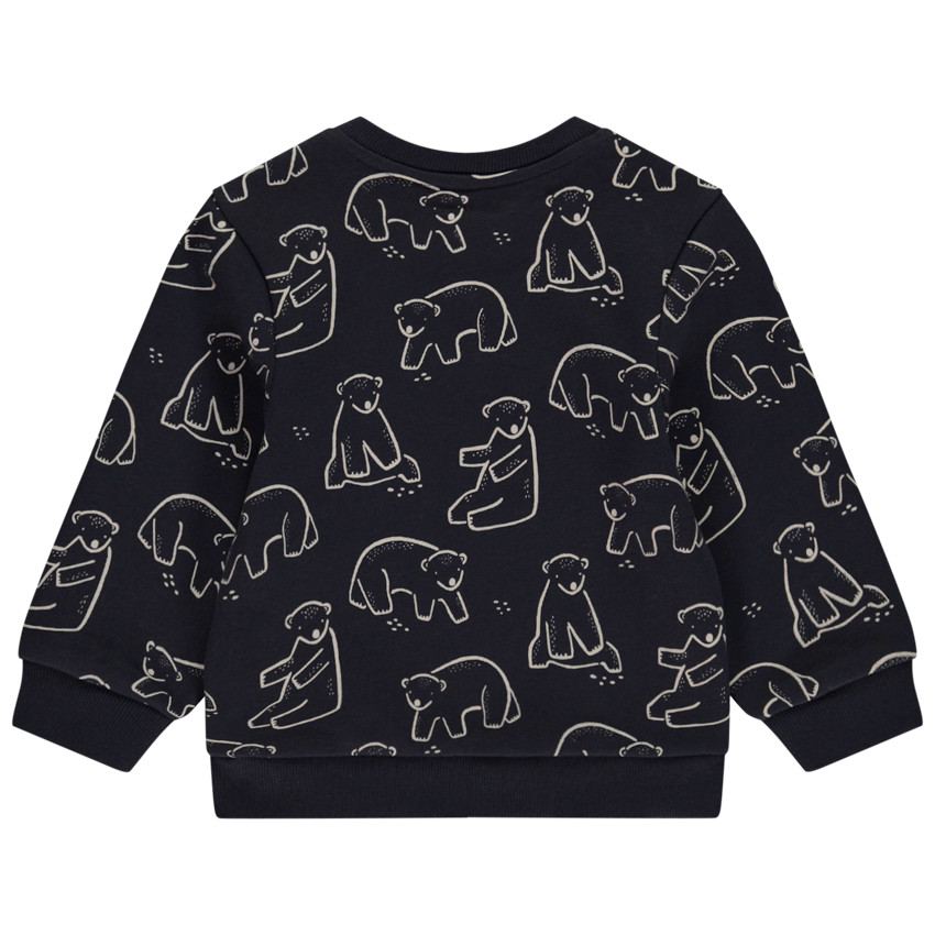 Sweatshirt met lange mouwen in fleece en fantasieprint voor baby jongen 