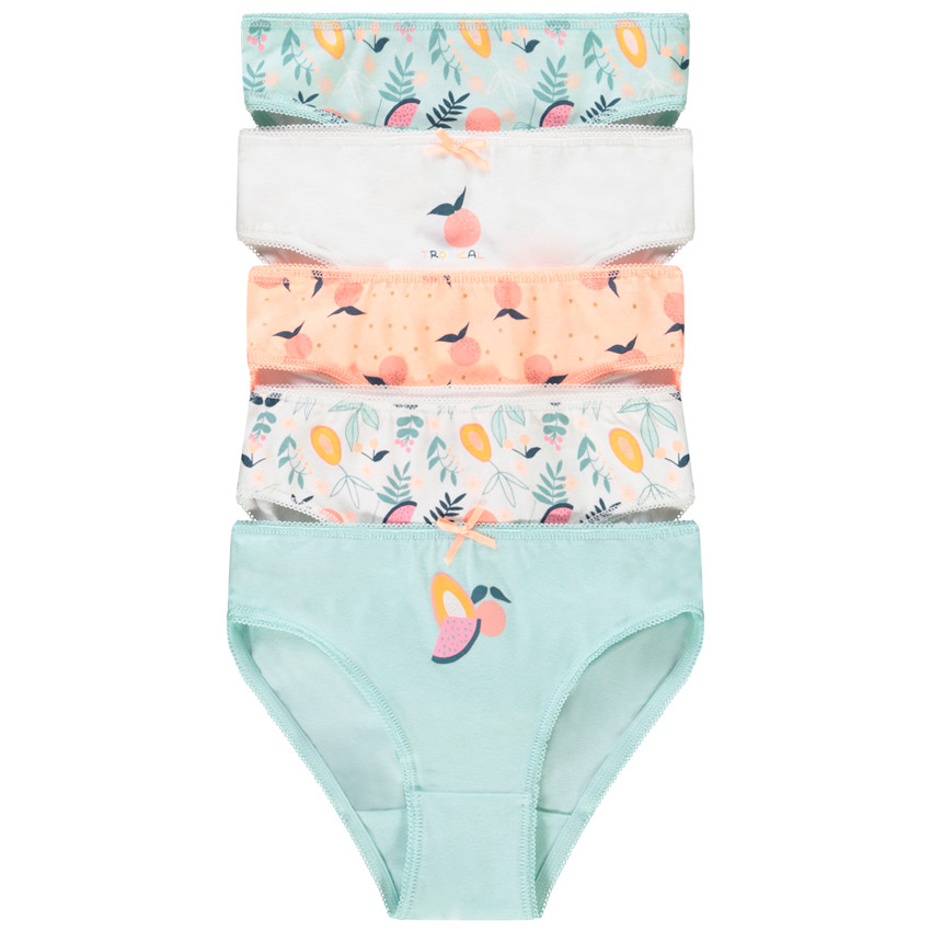 Lot de 5 culottes fantaisie en jersey pour fille 