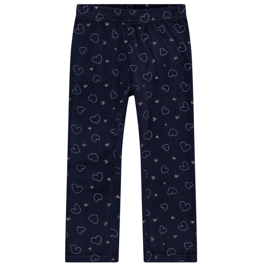 Pyjama 2 pièces en velours avec glitter print pour fille 