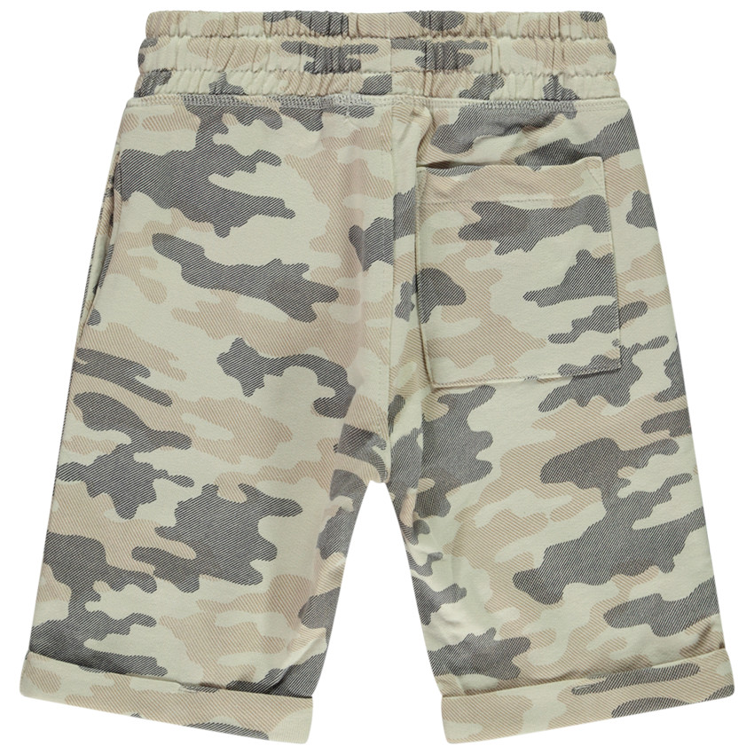 Bermuda molleton imprimé camouflage pour garçon 