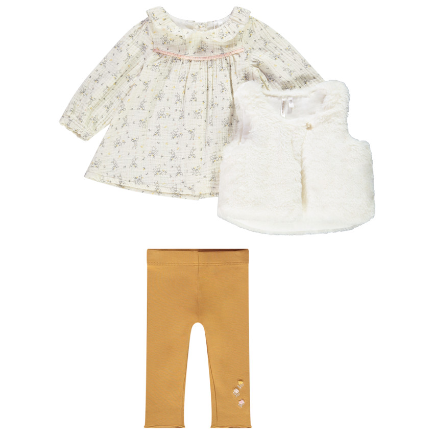 Ensemble 3 pièces pour bébé fille  