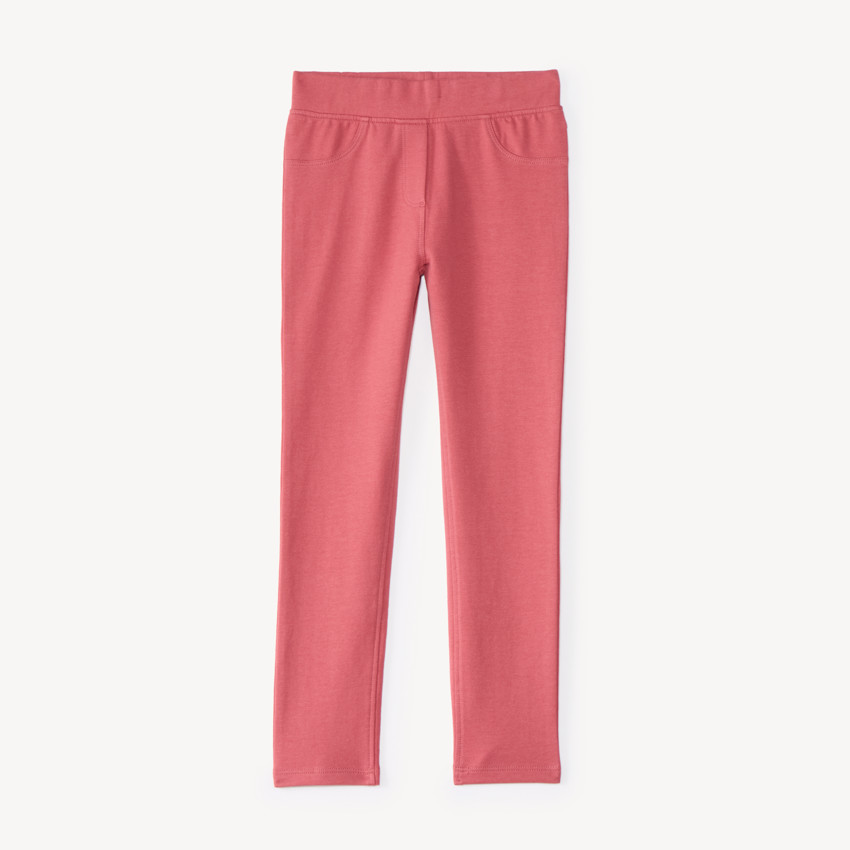 Jegging uni en maille fille 