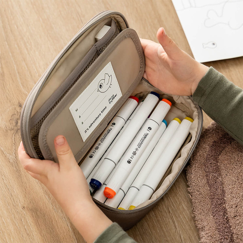 Trousse scolaire Tiny Trails Sable 
