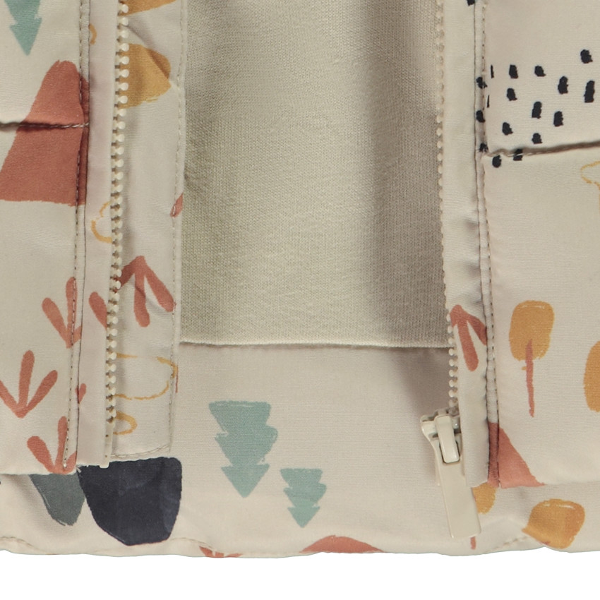 Donsjas zonder mouwen met fantasieprint voor baby jongen 