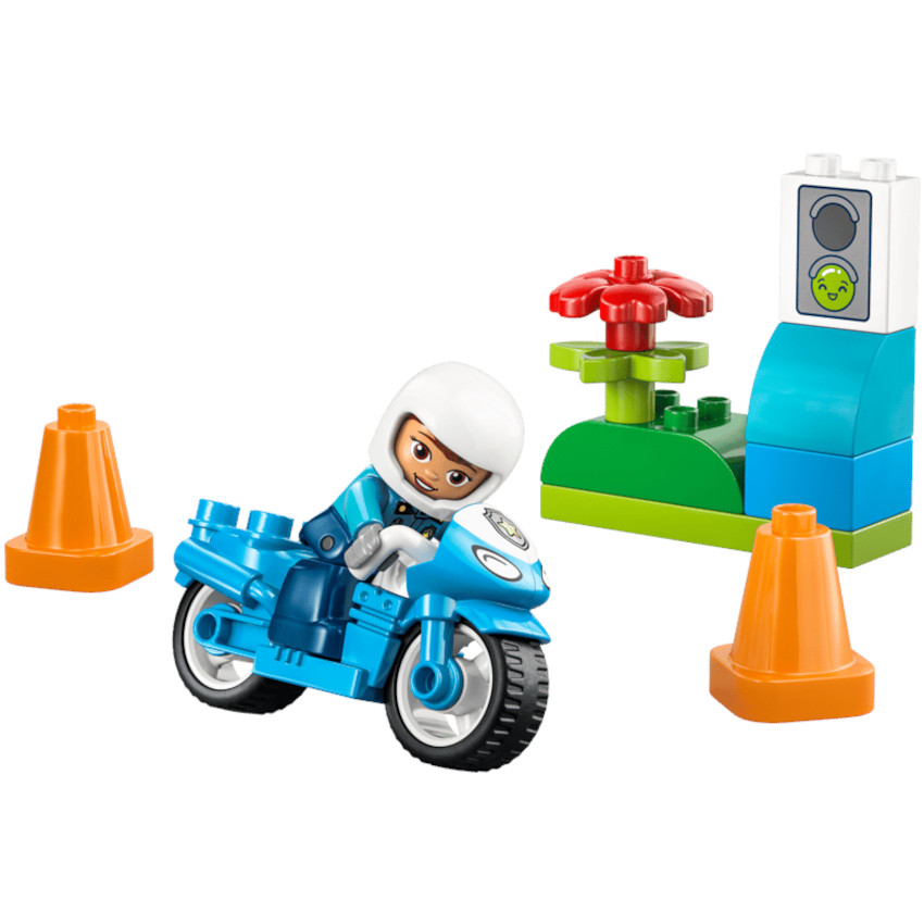 A THEME LEGO DUPLO - MOTO DE POLICE BLEUE - 11PCS - 2+ 