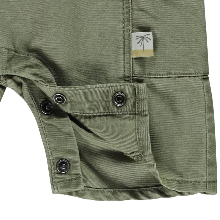 Salopette courte unie pour bébé garçon 