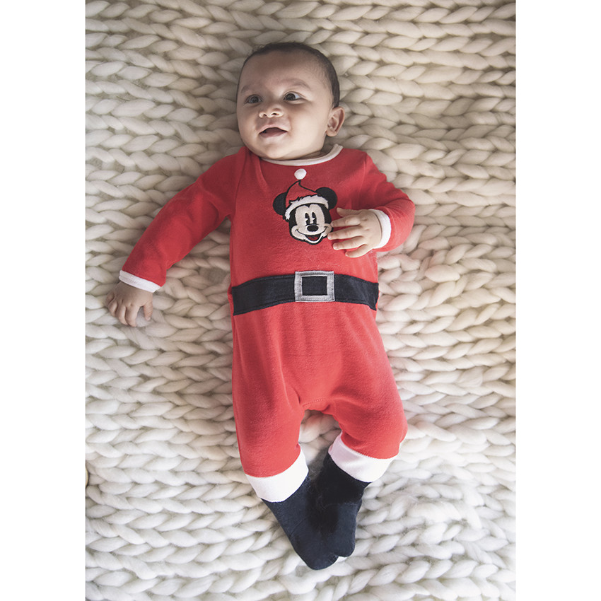 Fluwelen kerstslaappakje met Disney Mickey 