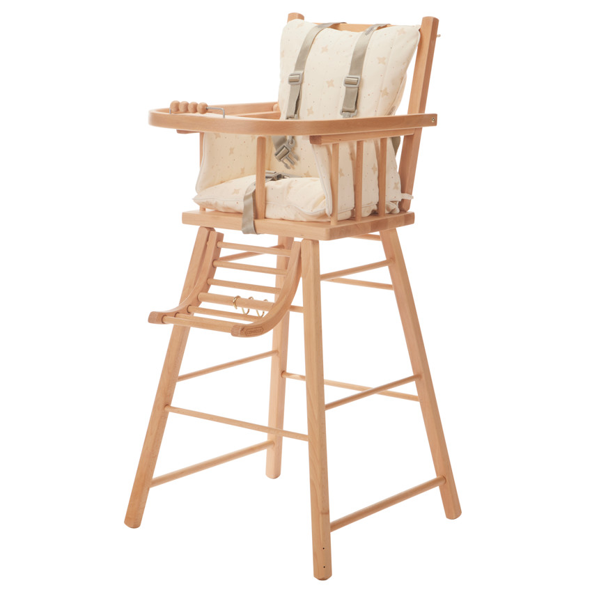 Coussin de chaise haute imperméable Douce Hirondelle écru 