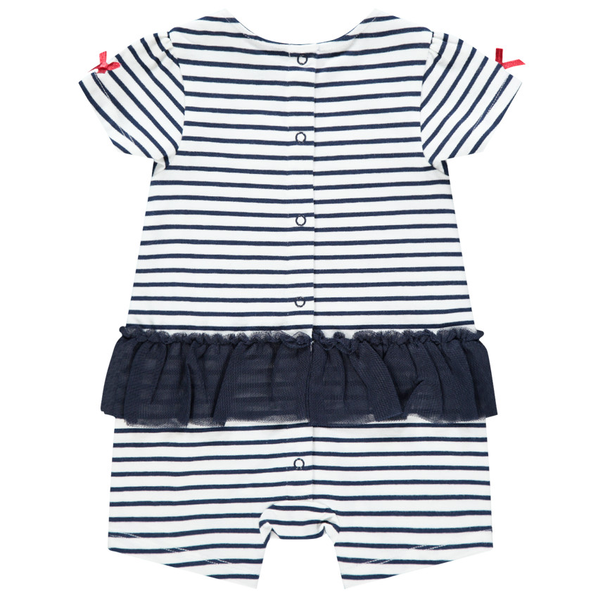 Combinaison courte à rayures et motif Minnie Disney à fleurs 