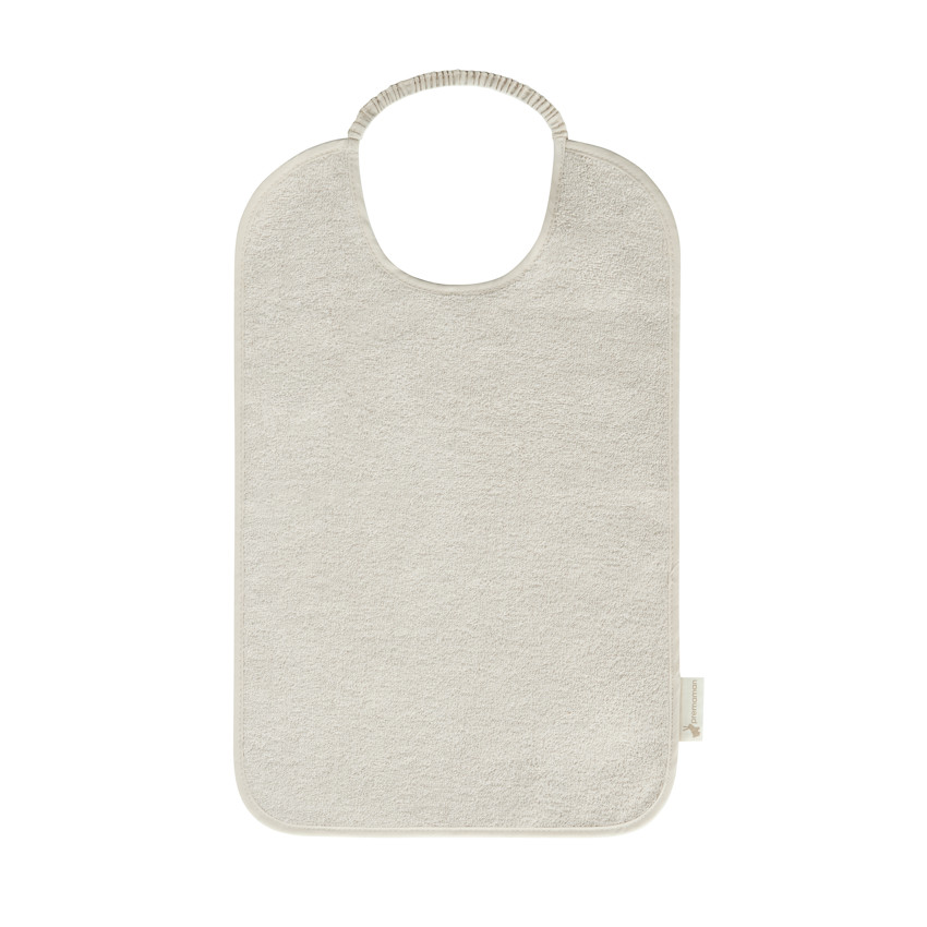 Lot de 3 bavoirs éponge à enfiler beige 