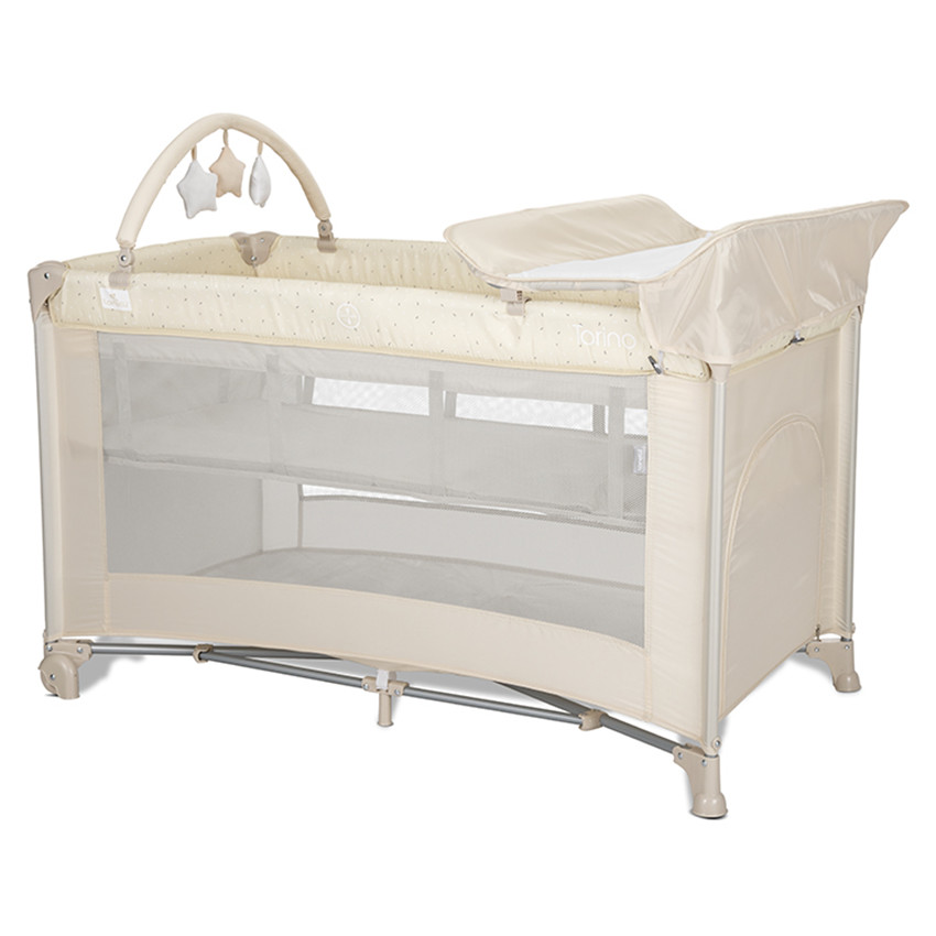 Lit parapluie Torino 2 hauteurs + accessoires Beige 