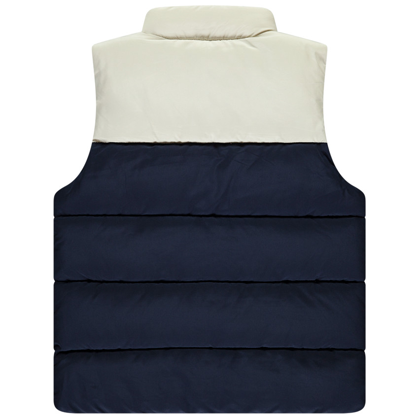 Donsjas zonder mouwen met colour block effect voor jongen 