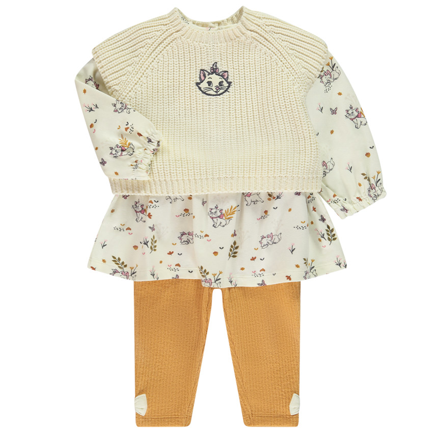 Set van 3 delen met bedrukte jurk Marie Disney voor meisjes 