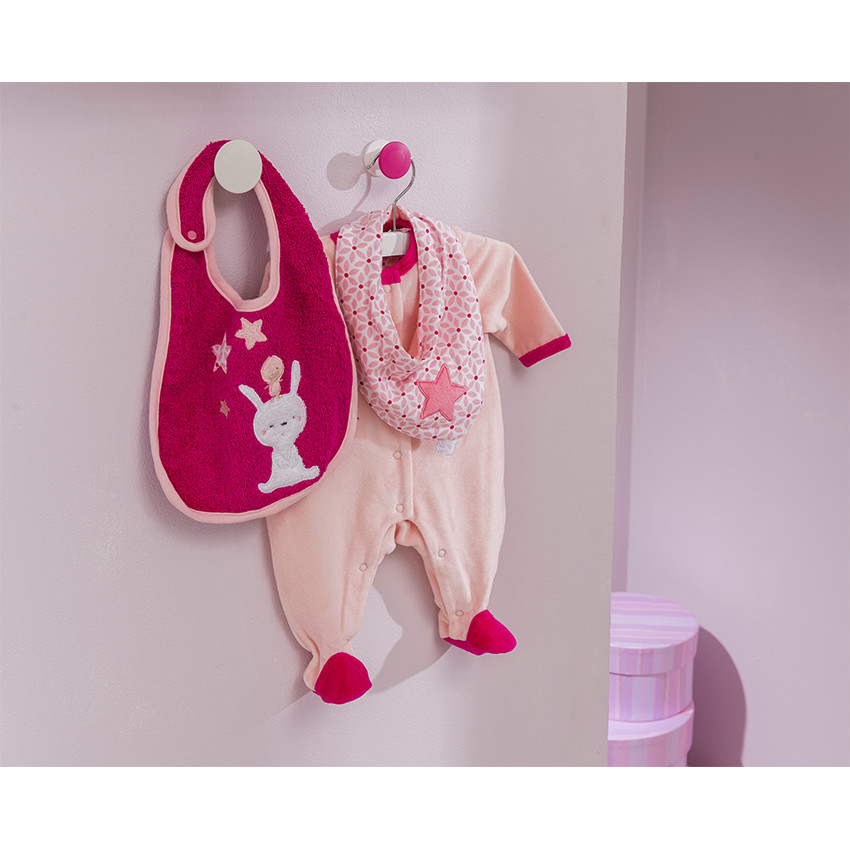 Lot de 2 bavoirs forme bandana avec broderie étoile 