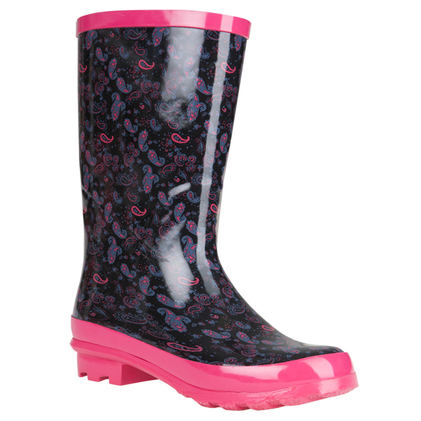 Bottes de pluie imprimées cachemire en caoutchouc 