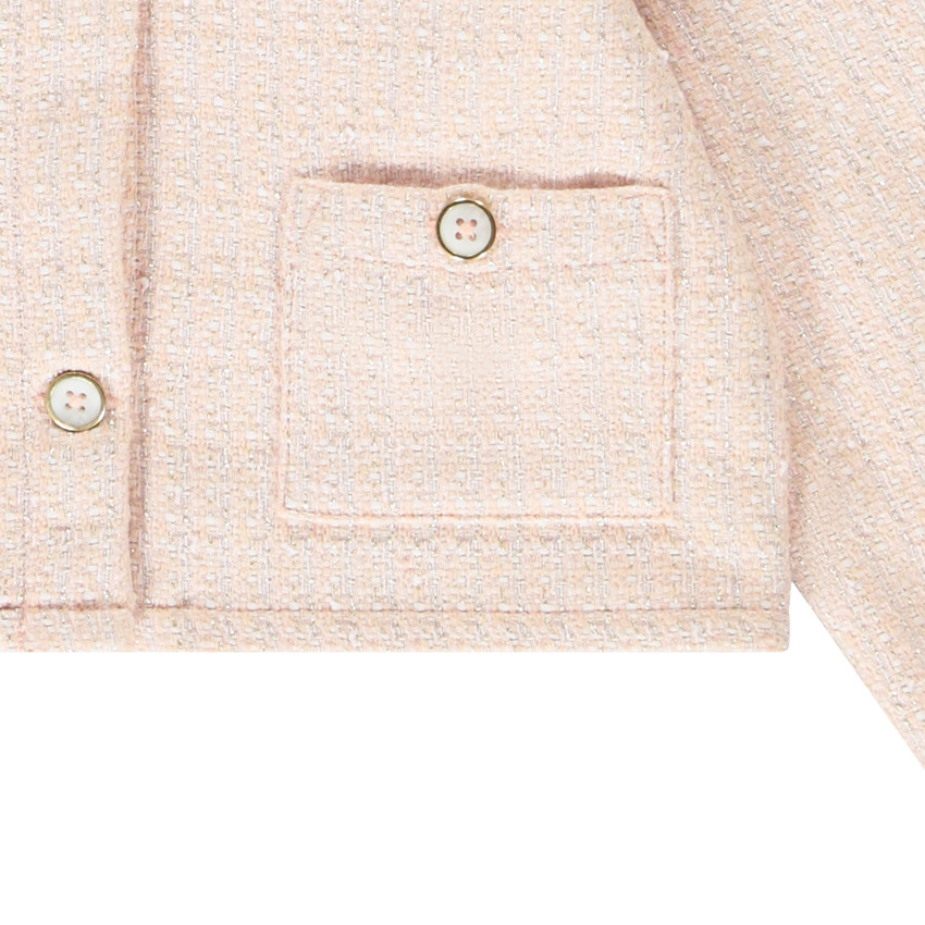 Jas in glinsterend jacquard voor meisjes 