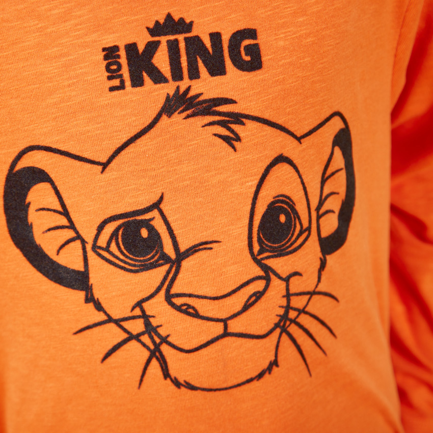 T-shirt manches longues en jersey print Le Roi Lion Disney pour garçon 