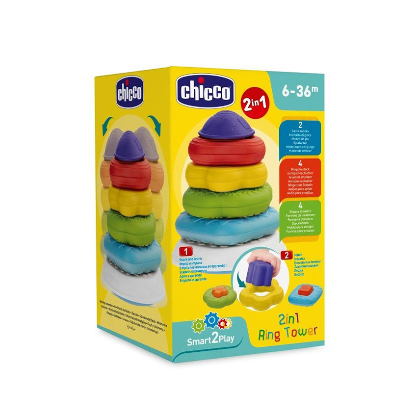 Jeux de formes - Anneaux à empiler 2 en 1 