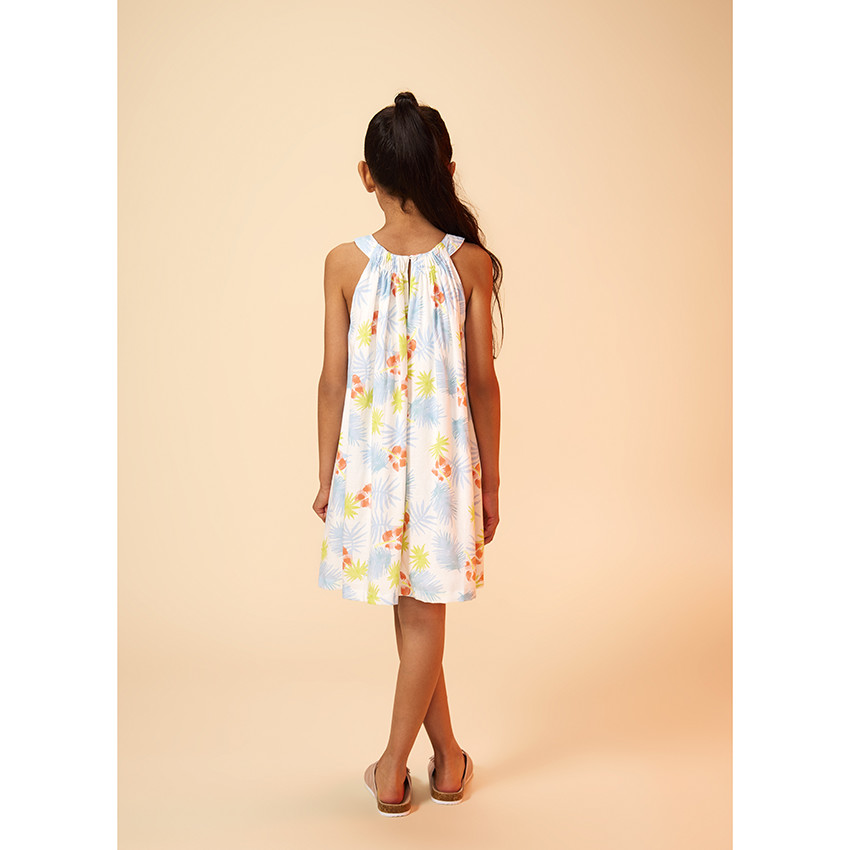 Robe en coton imprimé fleuri pour fille 