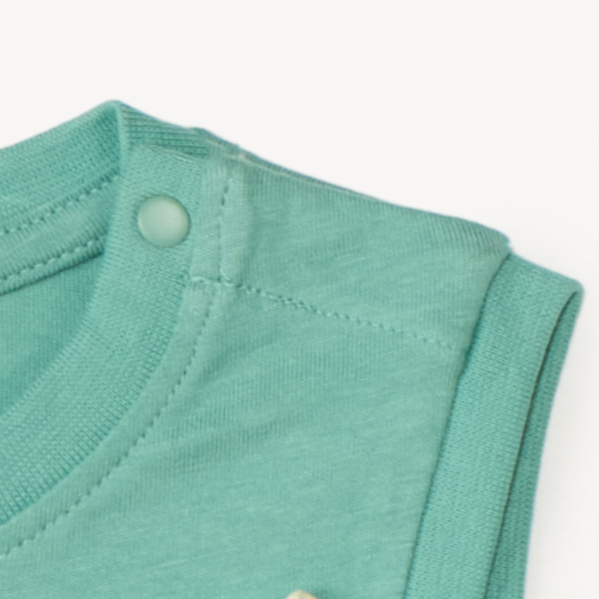 Set van 2 mouwloze shirts met palmprint voor babyjongen 