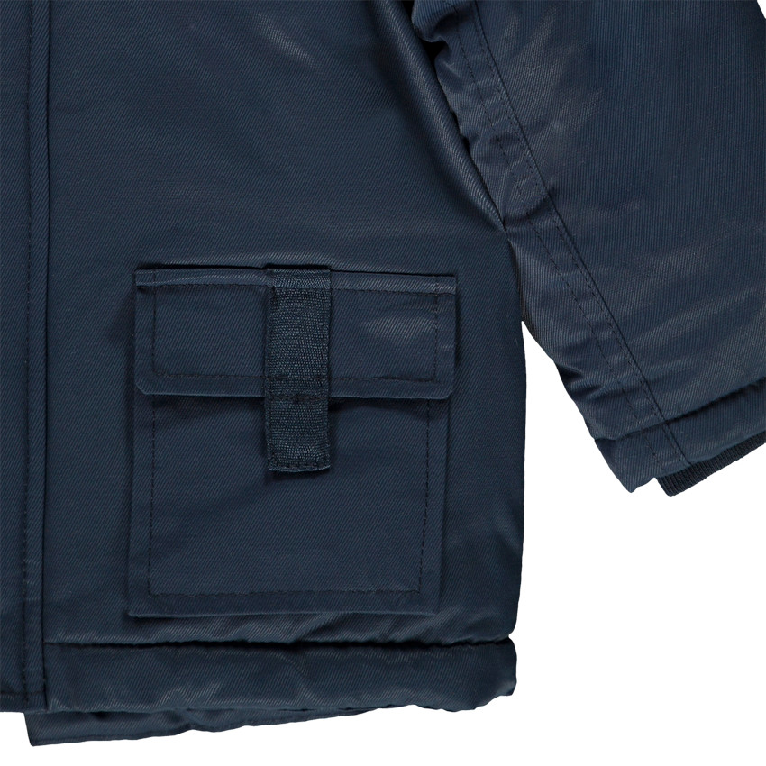 Parka en twill avec poches à rabat et doublure en sherpa pour bébé garçon 