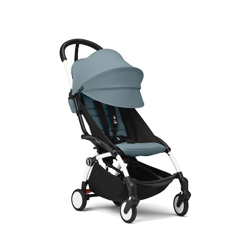 Kinderwagen Stokke® YOYO³ vanaf 6 maanden - frame wit/Aqua 
