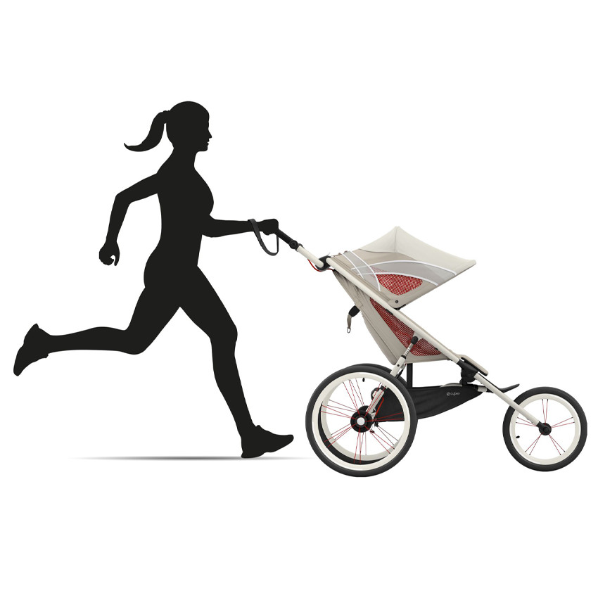 Châssis poussette running AVI - Light Beige/Orange 
