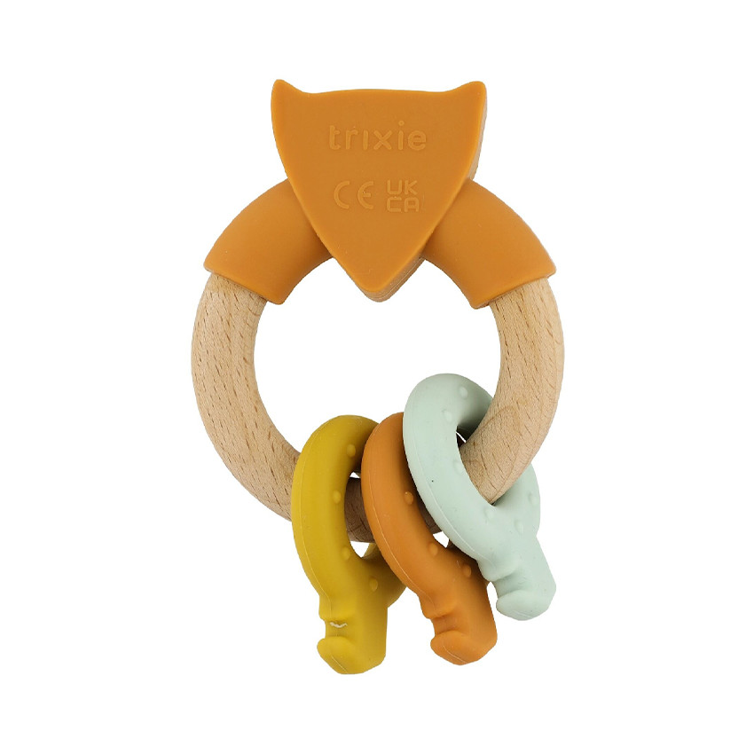 Anneau d'activités en silicone et bois Mr Fox  