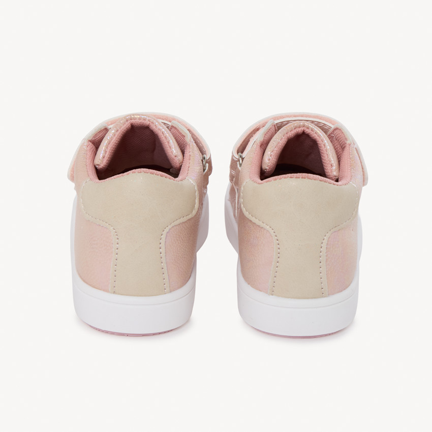 Laarsjes met iriserend effect en klittenband voor meisjes 