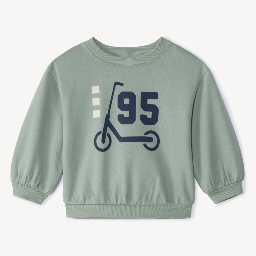 Oversize fleece sweatshirt met print voor babyjongens 
