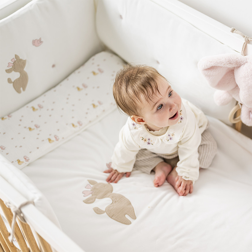 Couverture/edredon - Fanfan - Velours - Blanc - 100x135 cm 