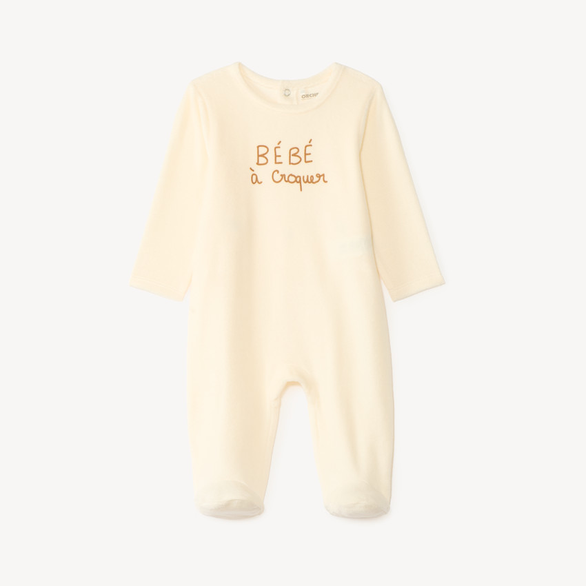 Dors-bien bébé garçon en velours print mignon 