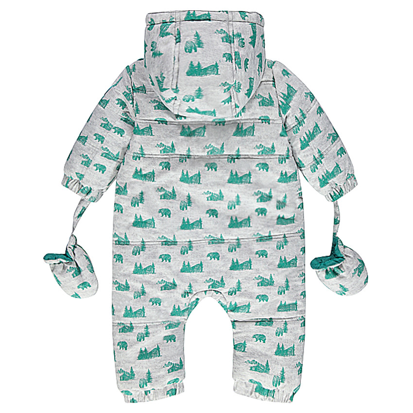 Combinaison pilote de ski imprimée doublée micropolaire 