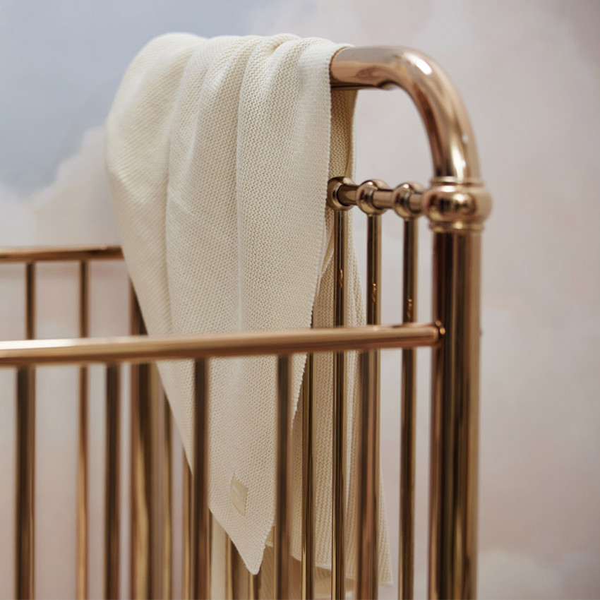 Couverture pour berceau Basic 75x100 cm Knit Ivory 