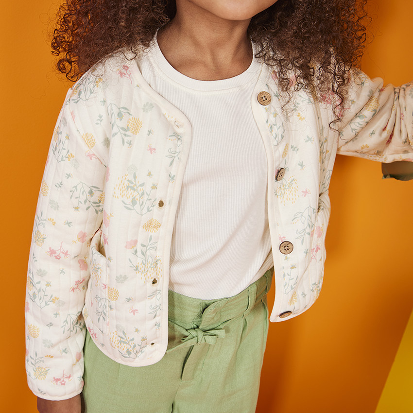 Pantalon large en toile unie pour fille 