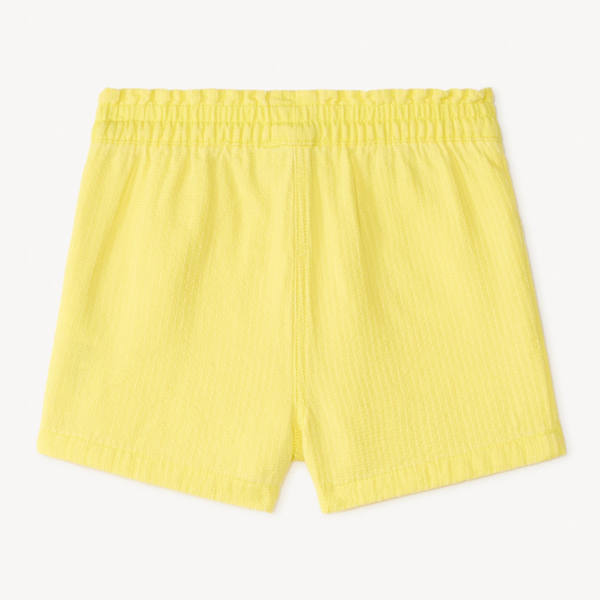 Short en toile coloris uni pour bébé fille 