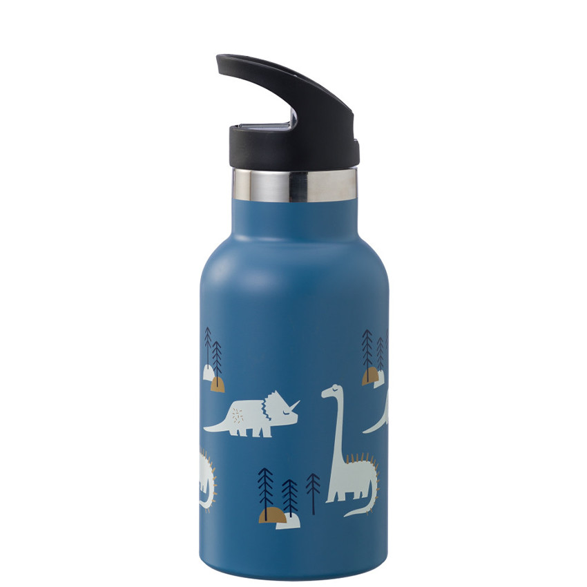 Gourde isotherme 350ml Dino Bleu 