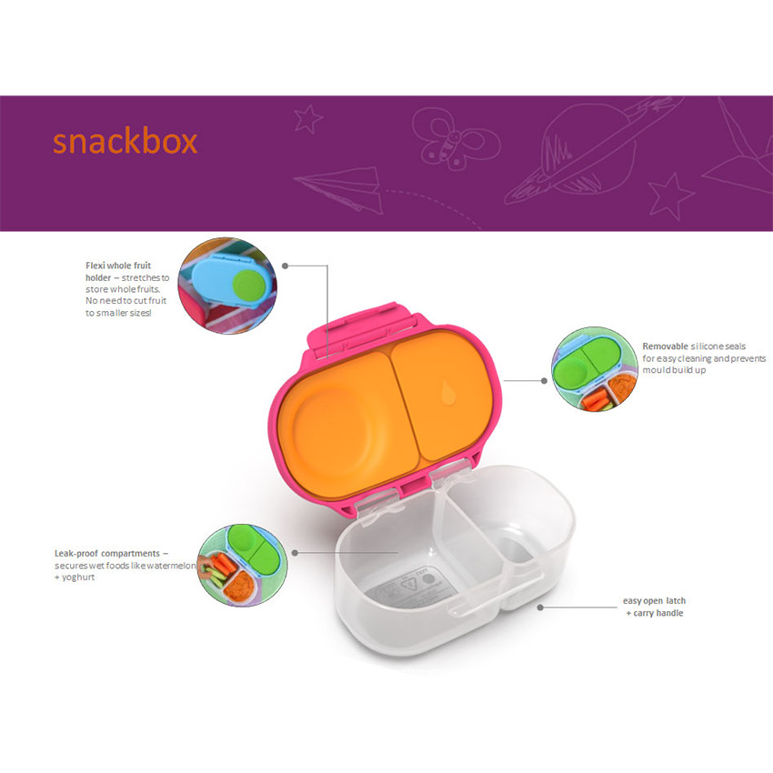 Boîte à goûter 350ml Rose 