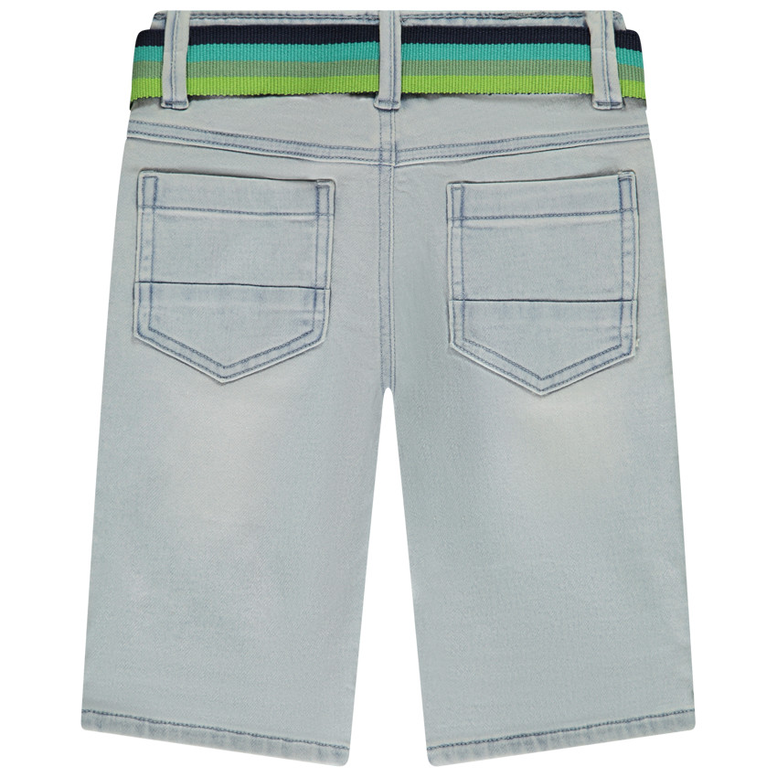 Bermuda effet jean avec ceinture amovible pour garçon 
