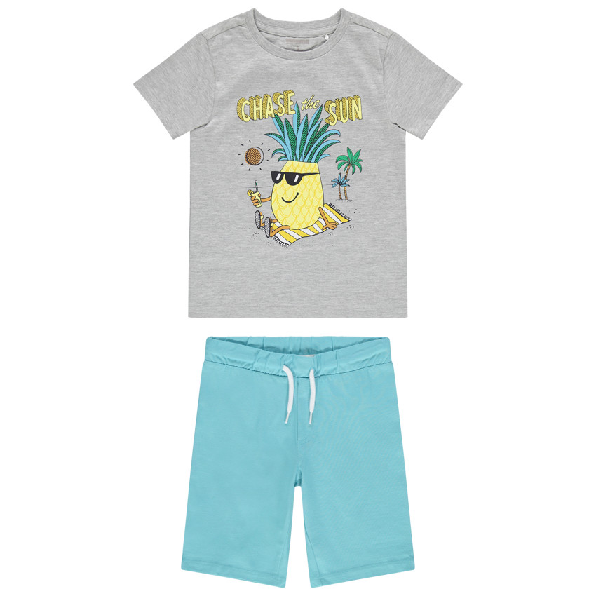 Pyjama court en jersey print ananas  