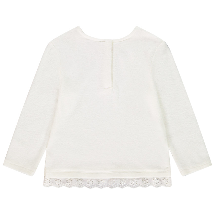 T-shirt manches longues à message pour bébé fille 