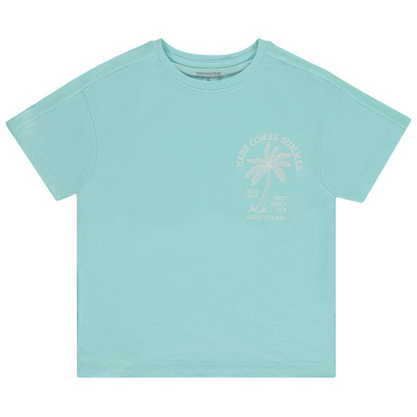 T-shirt manches courtes Print fantaisie avec broderie 3D pour garçon 