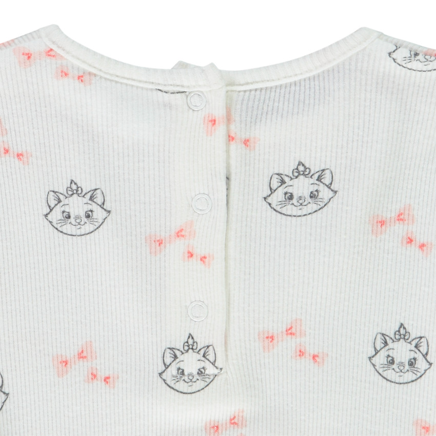 Pyjama 2 pièces en jersey côtelé imprimé Marie Disney pour bébé fille 