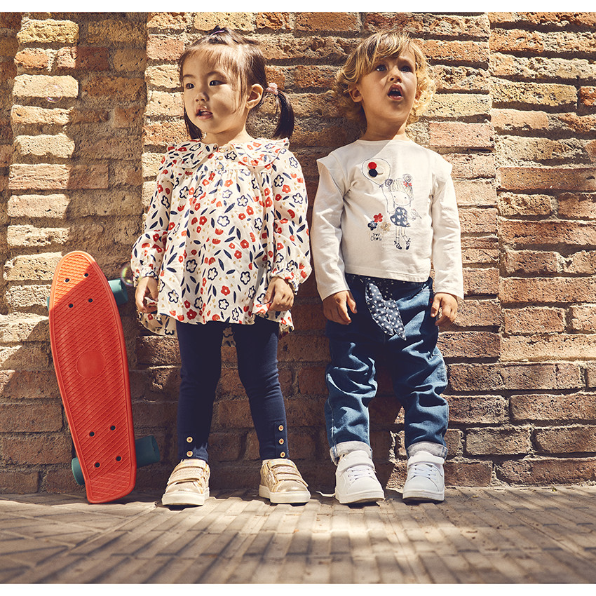 Ensemble 2 pièces imprimé fleuri pour bébé fille 