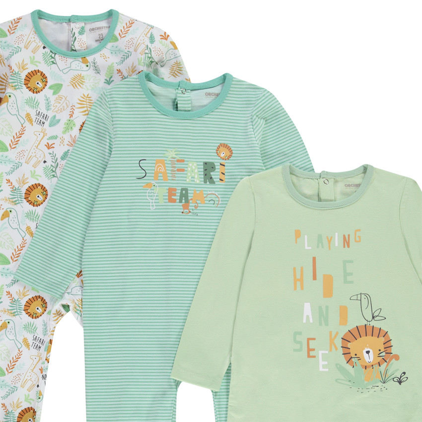 Lot de 3 dors-bien en jersey pour bébé garçon - Ouvertures différentes selon l'âge 