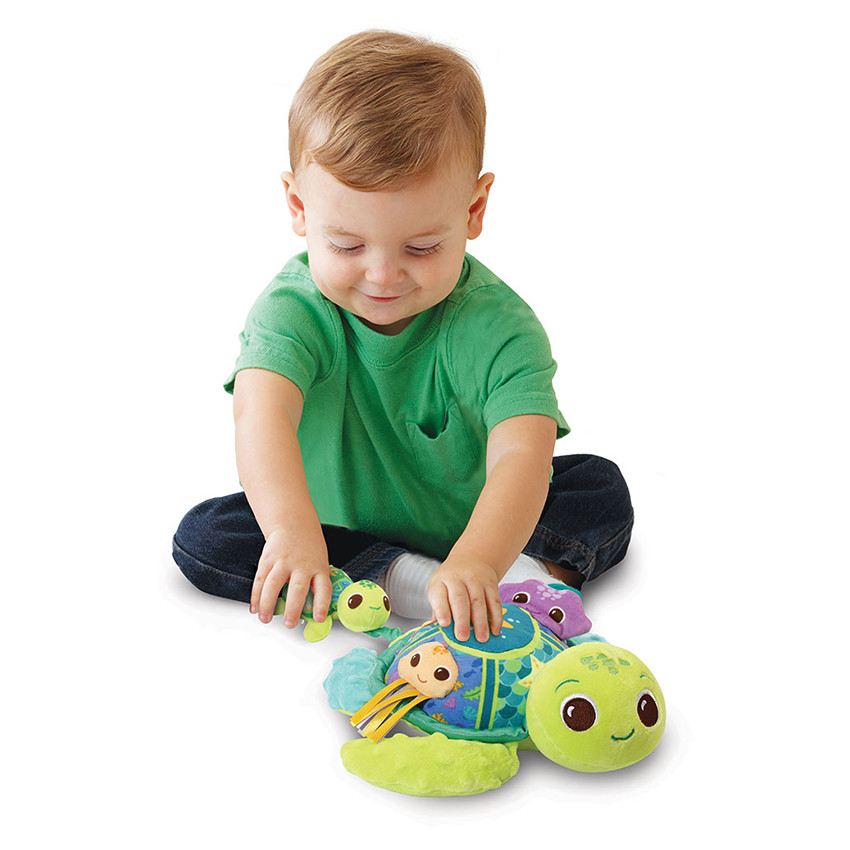 Peluche Juju maman tortue éveil des sens FR 