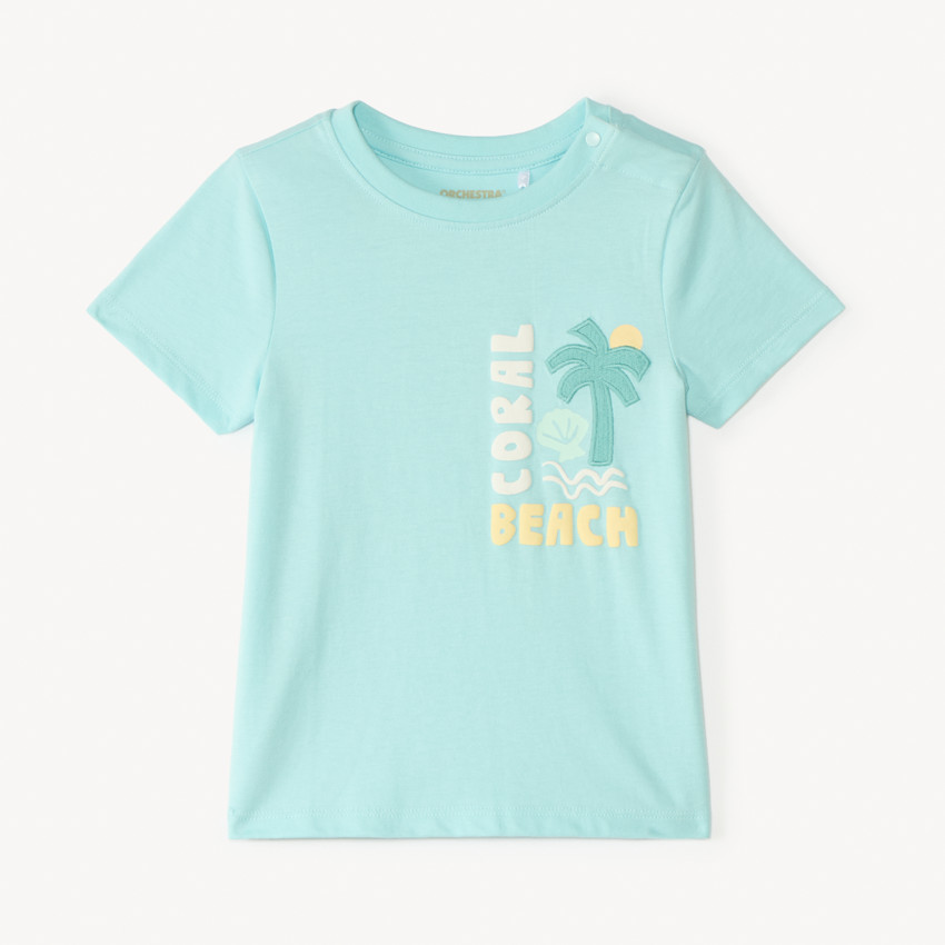 T-shirt manches courtes print fantaisie palmier pour bébé garçon 