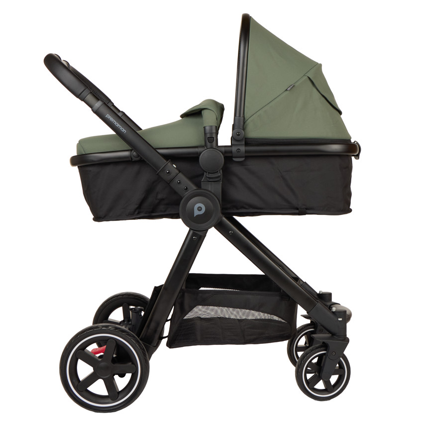 Poussette trio combiné Sienna + siège-auto i-Prim kaki/noir 